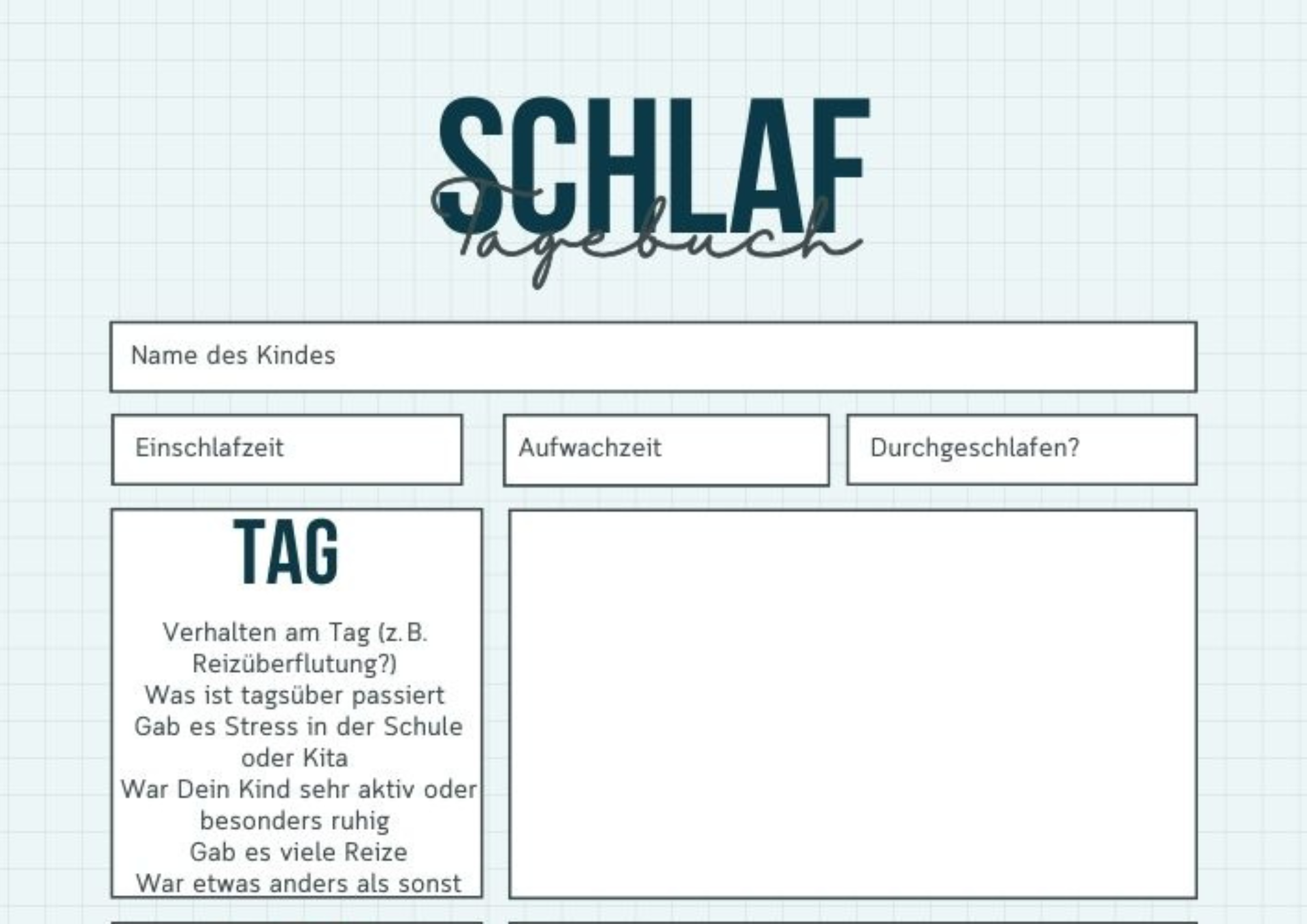 Mehr über den Artikel erfahren Autismus Schlaftagebuch: Was Du nachts wirklich brauchst um Dein Kind besser zu verstehen